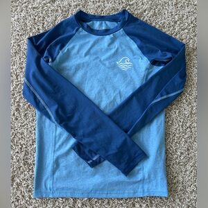 art class Boys Large 12/14 Blue Long Sleeve Rashguard
